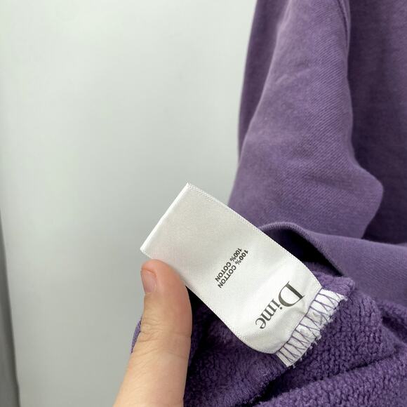 Dime Men's Micro Crew Sweat in Washed Grape - Picture 6 of 9